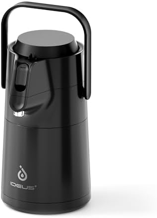 IDEUS Thermal Coffee Carafe 68oz, Airpot Beverage Dispenser Black by IDEUS