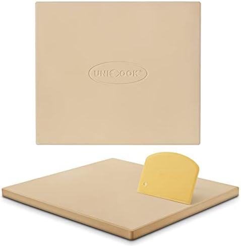 Unicook 16 x 14 Inch Pizza Stone for Oven and Grill, Rectangular, 8 Lbs by UNICOOK