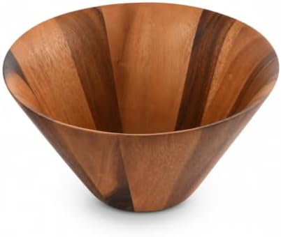 Arthur Court Acacia Wood Serving Bowl - Large Straight Side Salad Bowl for Fruits and Snacks - 12" Diameter x 7.5" Tall - Image 7
