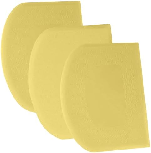 SURDOCA Dough Scraper Bench Scraper - 3P 5.9x4.3" Plastic Flexible Bowl Scraper, Sharp Edge & Angles Cake Scraper. Non-Slip Bakeware Decorating Tools Sculpting & Modeling Tools - Pure Yellow by SURDOCA