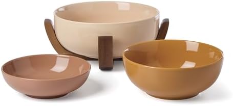 Oneida 24 Seven Colors Sunbaked Porcelain Nesting Bowl Set, 4-Piece - Image 5