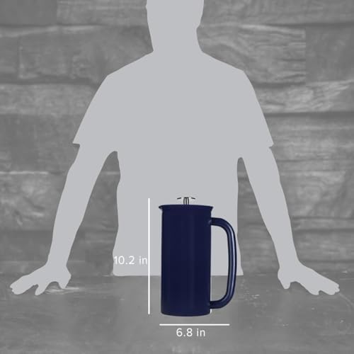 ESPRO P7 French Press, 32oz, Aegean Blue, Stainless Steel Coffee Maker - Image 2