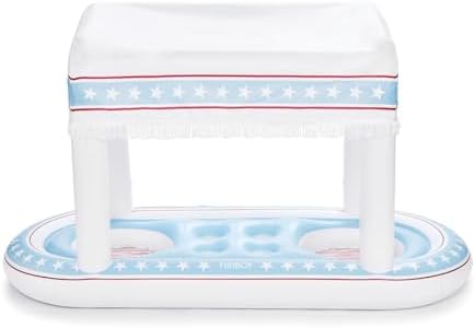 FUNBOY Floating Drink Station with Removable Canopy, 4th of July by FUNBOY