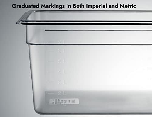 CURTA 6-Pack 1/2 Size 6" Deep NSF Polycarbonate Food Pans | Dishwasher & Freezer Safe Clear Container for Prep Tables, Buffet, Salad Bar, Commercial & Home Kitchen - Image 4