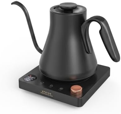 Epeios Gooseneck Electric Kettle 1°F Temperature Control,1200W,0.9L,Black by Epeios