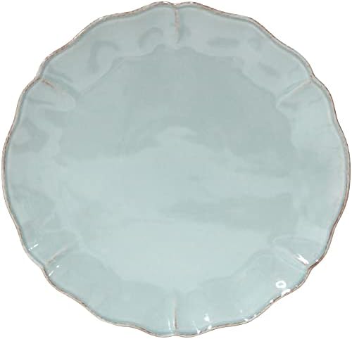 Costa Nova Ceramic Stoneware 13'' Charger Plate - Alentejo Collection, Turquoise | Microwave & Dishwasher Safe Dinnerware | Food Safe Glazing | Restaurant Quality Tableware by CostaNova
