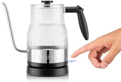Bodum 34oz Bistro Gooseneck Electric Water Kettle, Pour Over Coffee & Tea, BPA-Free Plastic, Clear - Image 3