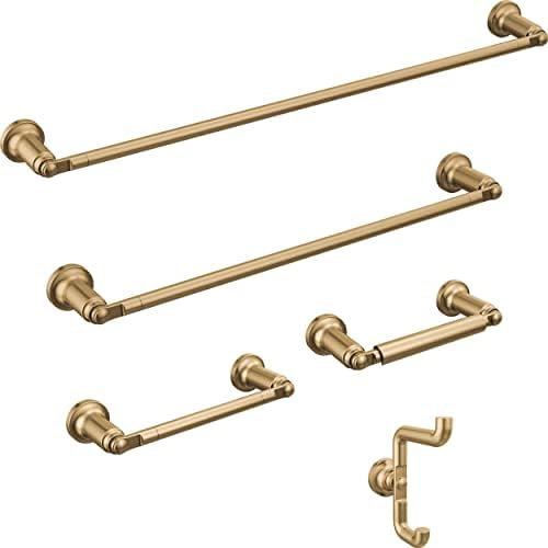 Delta Saylor (1-Pack) 8'' Towel Rack for Bathroom Champagne Bronze Towel Bar for Bathroom Wall Hand Towel Holder Rod Wall Mounted Kitchen Towel Holder 73508-CZ - Image 3