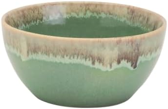 TTU Tabletops Gallery Tuscan Collection Reactive Glaze 4 Piece Stoneware Cereal Bowl Set Dining Kitchen Tableware Service for 4, Teal Green - Image 6