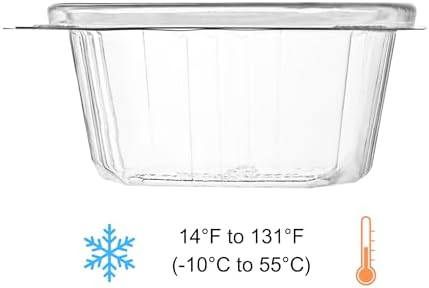 6oz RPET Clear Hinged Lid Deli Container - 400Pcs - Image 3