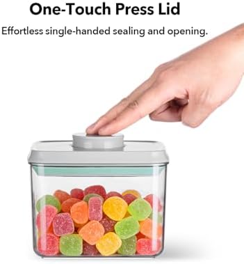 Airtight Food Storage Container with One-Touch Lid, 12-Piece Set (1.3, 2.1, 2.9, 3.6 QT* 3) Stackable Durable BPA-Free for Baking Supplies, Pasta & Systematic Bulk Organization - Image 2
