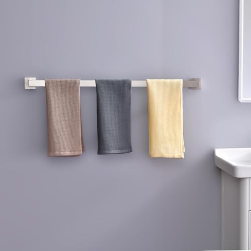 Bath Towel Bar, 32-Inch Towel Racks, Square Thicken Towel Holder, Wall Mounted Shower Towel Rail Hanger, Stainless Steel,Bathroom Accessories (Brushed Nickel, 2 Pack) - Image 7