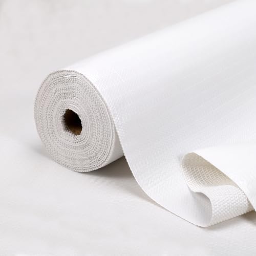 Practical White Non-Slip Shelf Liners for Kitchen Cabinets 23.6in x 20FT by Insigoo