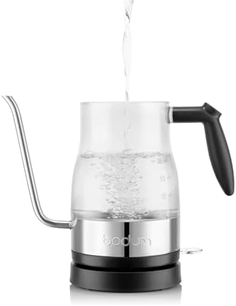 Bodum 34oz Bistro Gooseneck Electric Water Kettle, Pour Over Coffee & Tea, BPA-Free Plastic, Clear - Image 2
