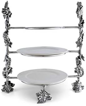 Arthur Court Grape Dinner Plate Caddy - Elegant Aluminum Serveware for Entertaining - 14 inch x 19 inch - Image 2
