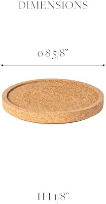 Costa Nova 9" Cork Trivet Lid - Redonda Collection, Natural | Heat Safe Tableware | Natural Portuguese Cork Material | Restaurant Quality Serveware - Image 3