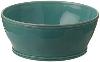 Casafina Ceramic Stoneware 9.5" x 4", 98 oz Serving Bowl - Fontana Collection, Turquoise | Microwave & Dishwasher Safe Dinnerware | Food Safe Glazing | Restaurant Quality Serveware by Casafina