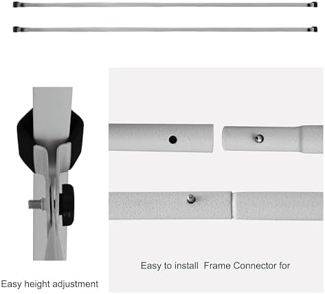 Eurmax USA 2-Pack Canopy Tent Rail Bars, 8ft Universal Half Wall Support Bar Kit with Connectors, Pop Up Canopy Frame Reinforcement Hardware for 8x8,8x12 Event Tent, Vendor Booth Accessories - Image 3