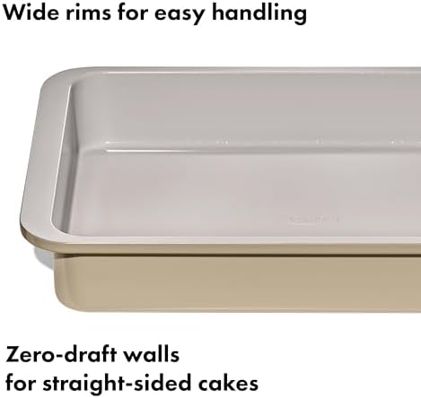 OXO Good Grips Non-Stick Pro Ceramic Coated Metal Bakeware – Biscuit, 9” x 13” Cake Pan (Pack of 6) - Image 5