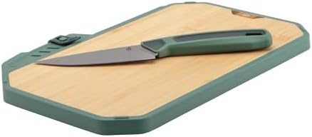 Gerber Gear ComplEAT Mini Cutting Board Set - Packable Cutting Board Kit with Dual-Sided Bamboo Board and 3.75" Paring Knife (4116 German Stainless Steel) for Camping, Picnics & Backpacking by Gerber