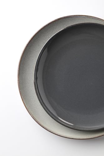 Oneida Organic Shades Gray Stoneware 12-Piece Dinnerware Set for 4 - Image 7