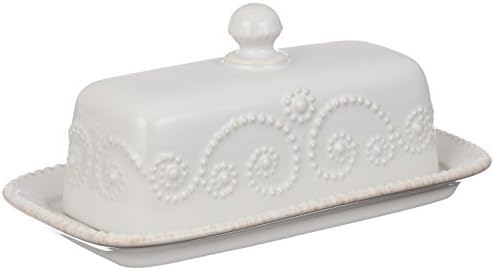 Lenox French Perle Covered Butter Dish, White - - Image 4