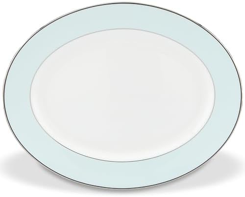 Kate Spade New York Parker Place 13" Oval Serving Platter, 3.20 LB, Blue by Unknown