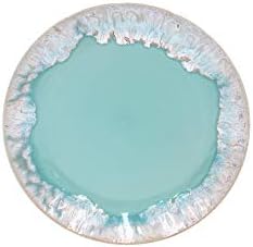 Casafina Ceramic Stoneware 9'' Salad Plate - Taormina Collection, Aqua | Microwave & Dishwasher Safe Dinnerware | Food Safe Glazing | Restaurant Quality Tableware by Casafina