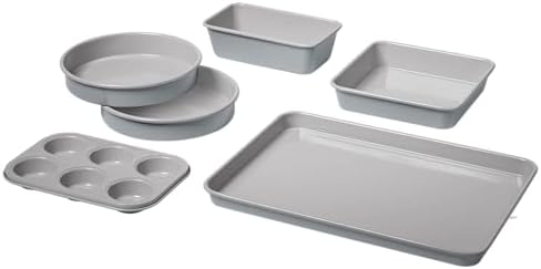 Cuisinart Chef's Classic Ceramic 6-Piece Culinary Collection Ceramic Nonstick Bakeware Set - Gorgeous Gray by Cuisinart