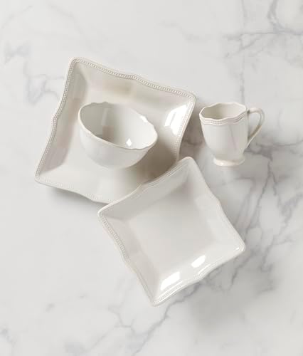 Lenox White French Perle Bead Square 4Pc Place Setting, 6.90 LB - Image 2