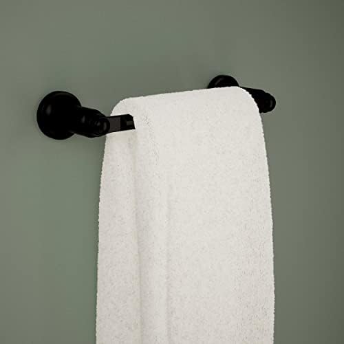 Delta Saylor (1-Pack) 8'' Towel Rack for Bathroom Matte Black Towel Bar for Bathroom Wall Hand Towel Holder Rod Wall Mounted Kitchen Towel Holder 73508-BL - Image 2
