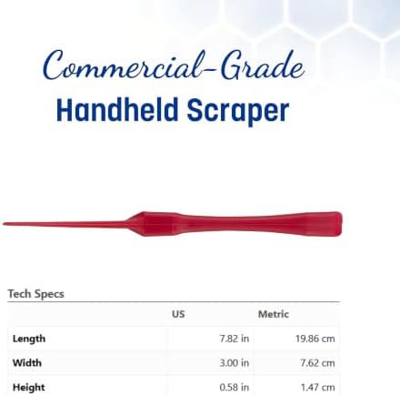 SPARTA 3" Plastic Handheld Scraper, Polypropylene, Red (Pack of 6) - Image 2