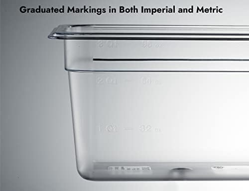 CURTA 6-Pack 1/4 Size 6" Deep NSF Polycarbonate Food Pans | Dishwasher & Freezer Safe Clear Container for Prep Tables, Buffet, Salad Bar, Commercial & Home Kitchen - Image 4