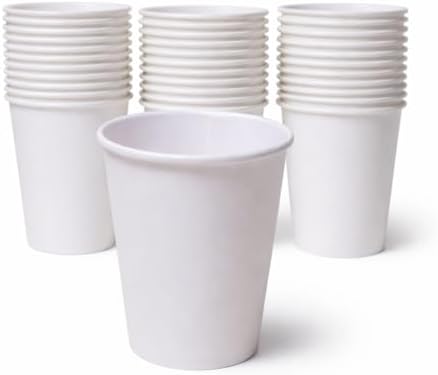 Sierra 8oz Paper Hot Cups, 1,000 Count, White, 20 Packs of 50, Made in USA by SierraHygieneProducts