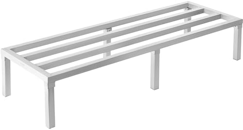 VEVOR Aluminum Dunnage Rack, 60” x 20” Commercial Food Floor Rack, 12” Off the Floor, 1800 lbs Capacity All-Welded Aluminum Storage, for Storage in Restaurants, Kitchens, Garages and Vehicles by VEVOR