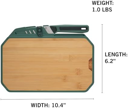 Gerber Gear ComplEAT Mini Cutting Board Set - Packable Cutting Board Kit with Dual-Sided Bamboo Board and 3.75" Paring Knife (4116 German Stainless Steel) for Camping, Picnics & Backpacking - Image 2