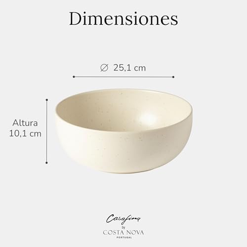 Casafina Ceramic Stoneware 10" x 4", 101 oz Serving Bowl - Pacifica Collection, Vanilla | Microwave & Dishwasher Safe Dinnerware | Food Safe Glazing | Restaurant Quality Serveware - Image 3