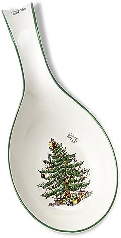 Spode Christmas Tree Fine Earthenware Spoon Rest - Holiday Collection by Spode