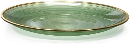 OCCASIONS 120PCS Green Plastic Plates with Gold Rim (60 Guests) - Heavy Duty Fancy Wedding Party Plates - 60 x 10" Dinner + 60 x 7" Dessert Elegant Disposable Set - BPA Free (Belize in Green & Gold) - Image 4