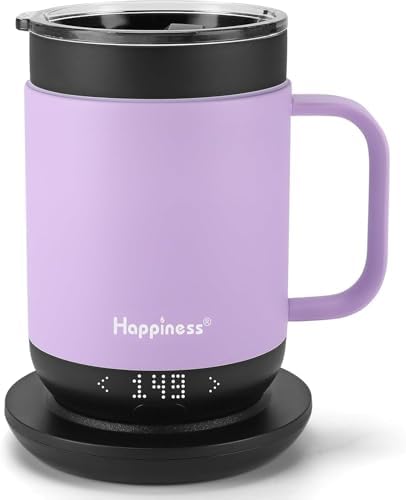 Happiness Self-Heating Coffee Mug,16oz Temperature Control Smart Cup by Unknown