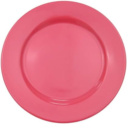 CAC China LV-21-R 12-Inch Las Vegas Rolled Edge Stoneware Plate, Box of 12, Red by CACChina