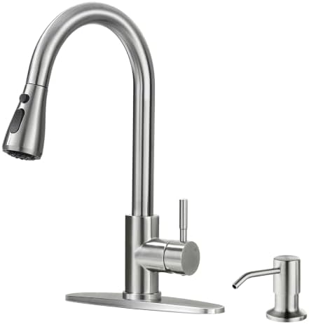 VFAUOSIT Kitchen Faucet with Pull Down Sprayer and Soap Dispenser by VFAUOSIT