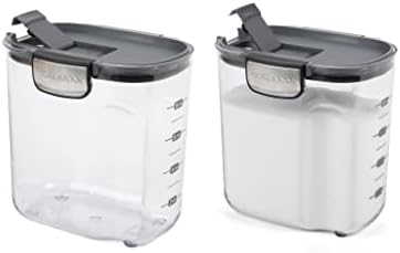 Progressive International ProKeeper+ Clear Plastic Airtight Food Baker's Kitchen Storage Organization Container Canister Set with Magnetic Accessories, 2- Piece Set (Sugar 2.5-Quart) by ProgressiveInternational