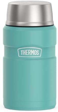 THERMOS Stainless King Food Jar with Bowl, 24oz, Matte Teal by Thermos