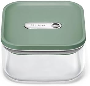 Caraway 1 qt Glass Airtight Food Storage Container with Lid by Unknown