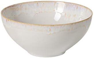Casafina Ceramic Stoneware 9.25" x 4.25", 77 oz Serving Bowl - Taormina Collection, White | Microwave & Dishwasher Safe Dinnerware | Food Safe Glazing | Restaurant Quality Serveware by Casafina