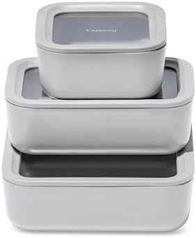 Caraway 3-Piece Glass Food Storage Container Set by Unknown