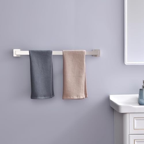 Bath Towel Bar, 24-Inch Towel Racks, Square Thicken Towel Holder, Wall Mounted Shower Towel Rail Hanger, Stainless Steel,Bathroom Accessories (Brushed Nickel, 2 Pack) - Image 7