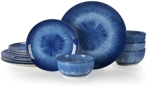 Sweejar Ceramic Dinnerware Service of 4,12 pcs Plate and Bowls for Kitchen by Sweejarco1949