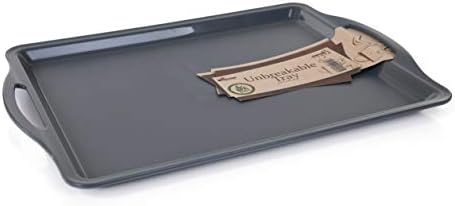 Mintra Home Durable Serving Tray (1pk, Dark Grey) by Mintra